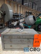 Assorted Huot vintage 3-drawer letter size drill bit cabinet with contents