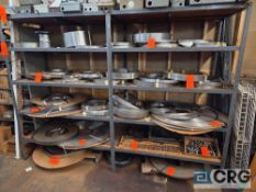 Coiled steel stock, asst size and thickness, steel rack included