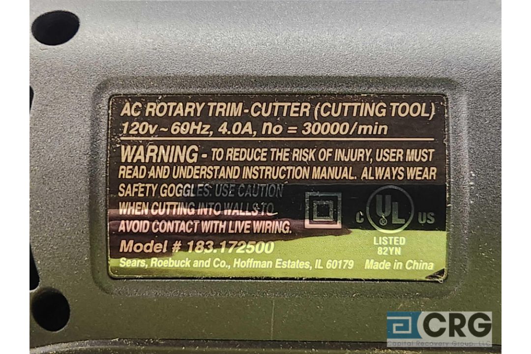 Craftsman 183.172500 electric rotary trim cutter tool set - Image 3 of 3