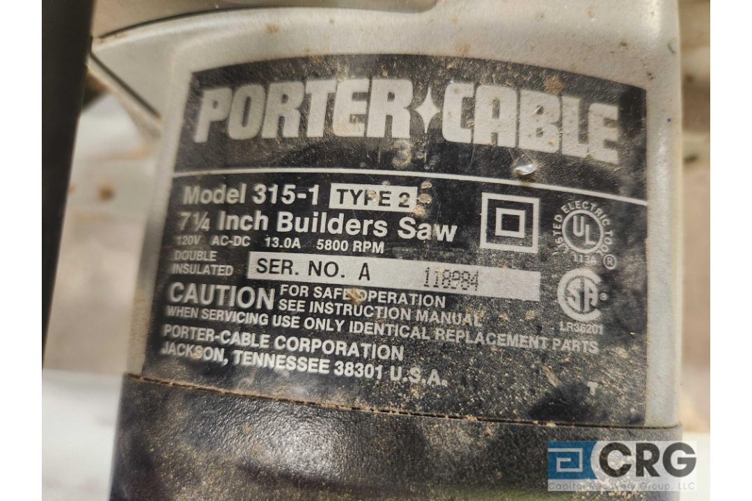 Porter Cable 7 1/4 inch electric circular saw - Image 2 of 2