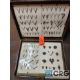 Antique wood display cases with samples - Image 3 of 4
