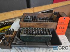Assorted letter and number stamping sets