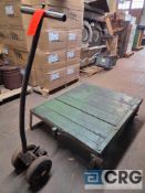 Flatbed portable cart with pull handle