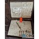Antique wood display cases with samples - Image 2 of 4