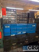 Assorted storage cabinets with contents
