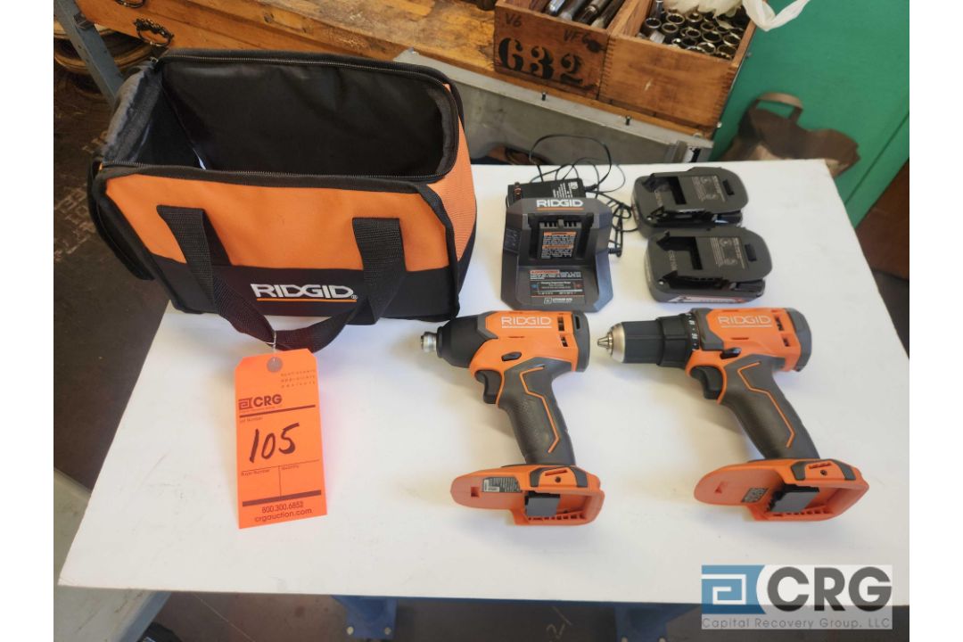 Ridgid 18 Volt Cordless Drill Set