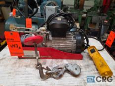 Central Machinery Electric wire rope hoist and winch m/n 02954