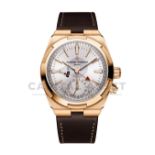 VACHERON CONSTANTIN OVERSEAS DUAL-TIME *18CT PINK GOLD* (2025) 41MM SILVER TONED SUNBURST DIAL