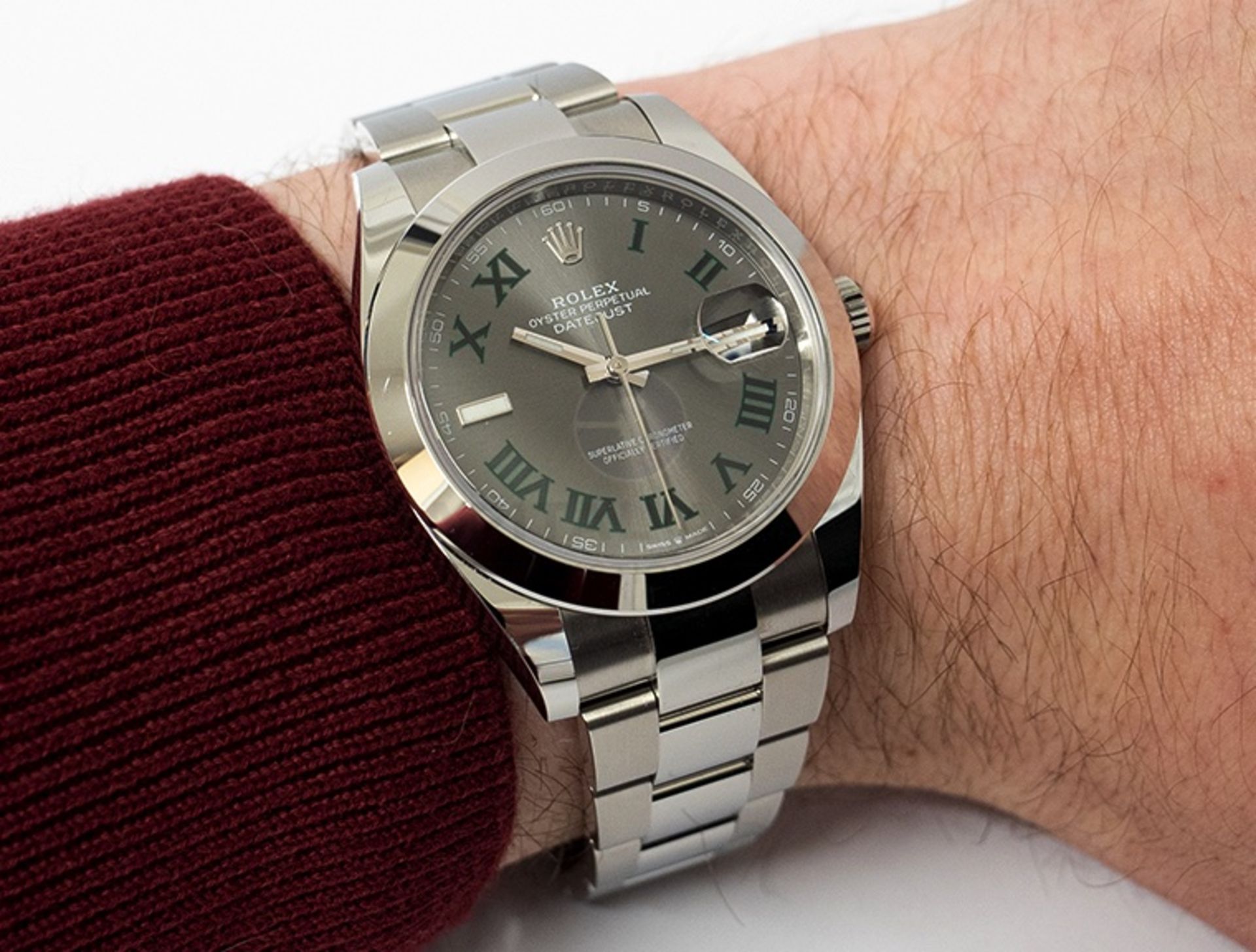ON SALE ROLEX DATEJUST *WIMBLEDON* (JULY 2025 - NEW & UNWORN) 41MM OYSTER STEEL *GREAT INVESTMENT* - Image 6 of 29