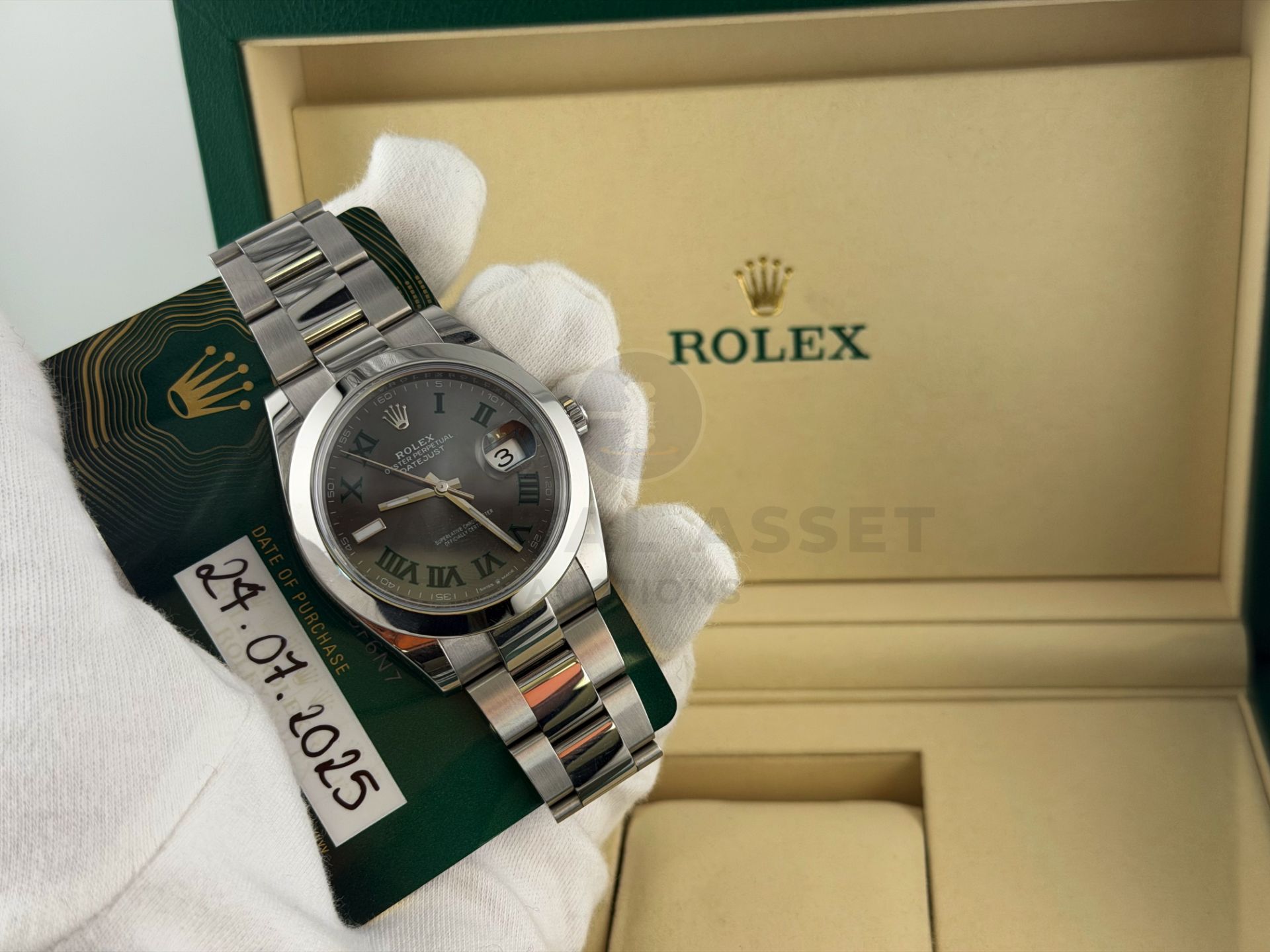 ON SALE ROLEX DATEJUST *WIMBLEDON* (JULY 2025 - NEW & UNWORN) 41MM OYSTER STEEL *GREAT INVESTMENT* - Image 9 of 29