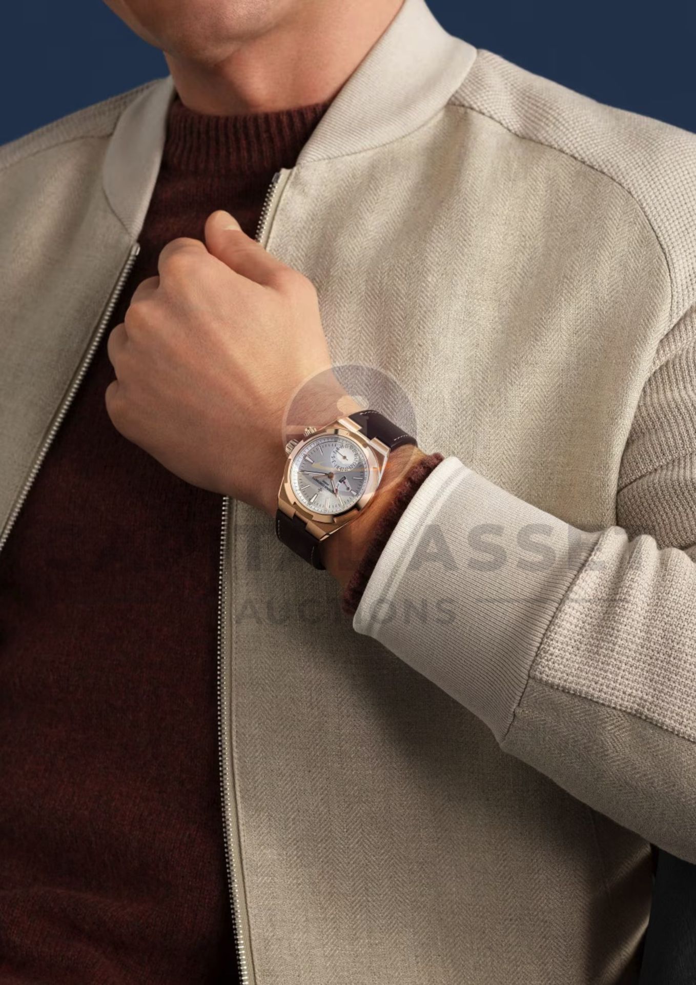 VACHERON CONSTANTIN OVERSEAS DUAL-TIME *18CT PINK GOLD* (2025) 41MM SILVER TONED SUNBURST DIAL - Image 6 of 25