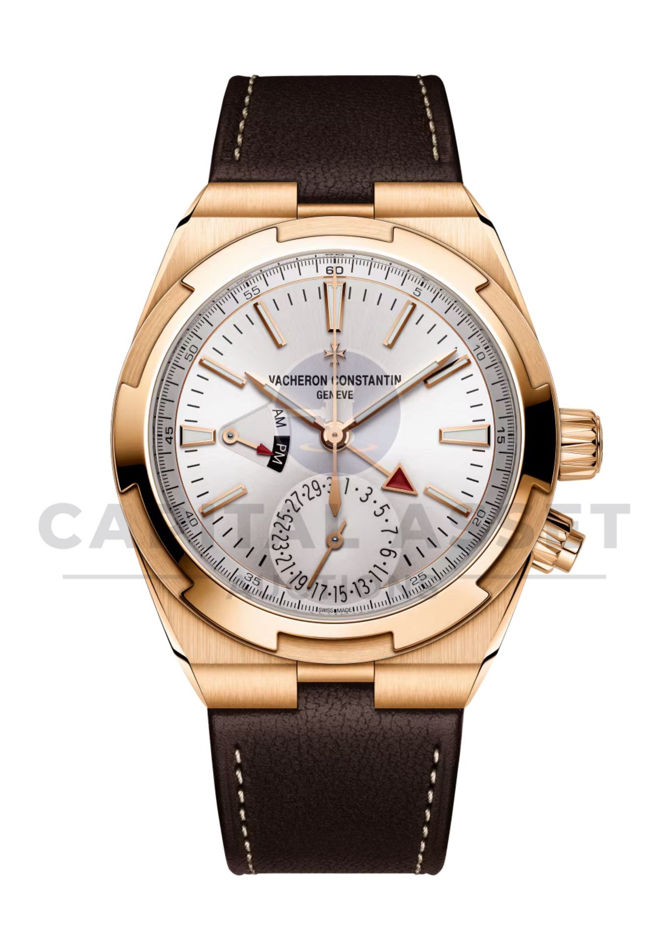 VACHERON CONSTANTIN OVERSEAS DUAL-TIME *18CT PINK GOLD* (2025) 41MM SILVER TONED SUNBURST DIAL
