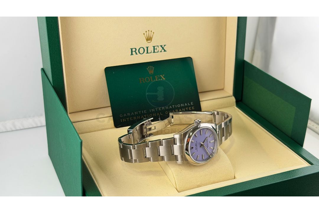 ROLEX OYSTER PERPETUAL *OCTOBER 2025 - ALL NEW / UNWORN* LAVENDER DIAL - OYSTER STEEL *WOW* - Image 32 of 33