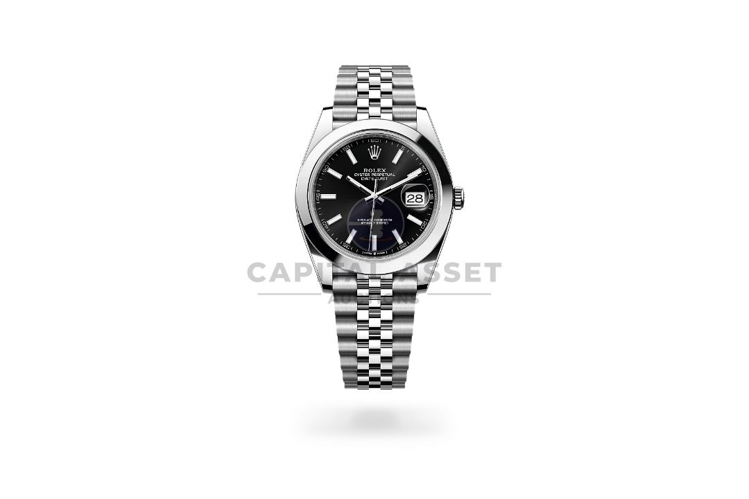 (ON SALE) ROLEX DATEJUST *41MM BRIGHT BLACK DIAL* (JUNE 2025 - NEW & UNWORN) OYSTER STEEL & JUBILEE - Image 1 of 7