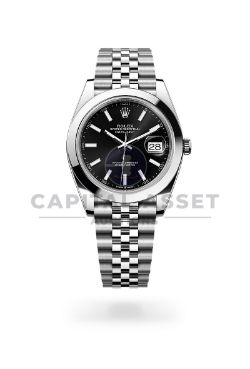 (ON SALE) ROLEX DATEJUST *41MM BRIGHT BLACK DIAL* (JUNE 2025 - NEW & UNWORN) OYSTER STEEL & JUBILEE