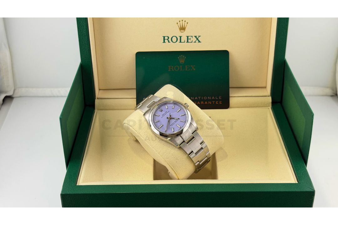 ROLEX OYSTER PERPETUAL *OCTOBER 2025 - ALL NEW / UNWORN* LAVENDER DIAL - OYSTER STEEL *WOW* - Image 22 of 33