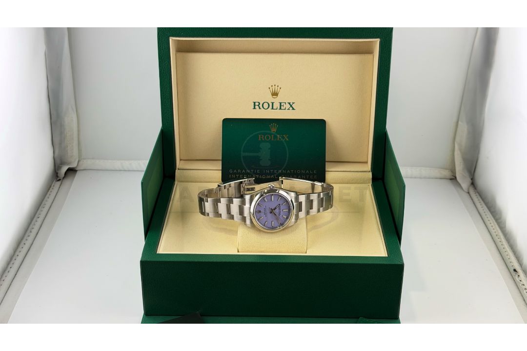 ROLEX OYSTER PERPETUAL *OCTOBER 2025 - ALL NEW / UNWORN* LAVENDER DIAL - OYSTER STEEL *WOW* - Image 31 of 33