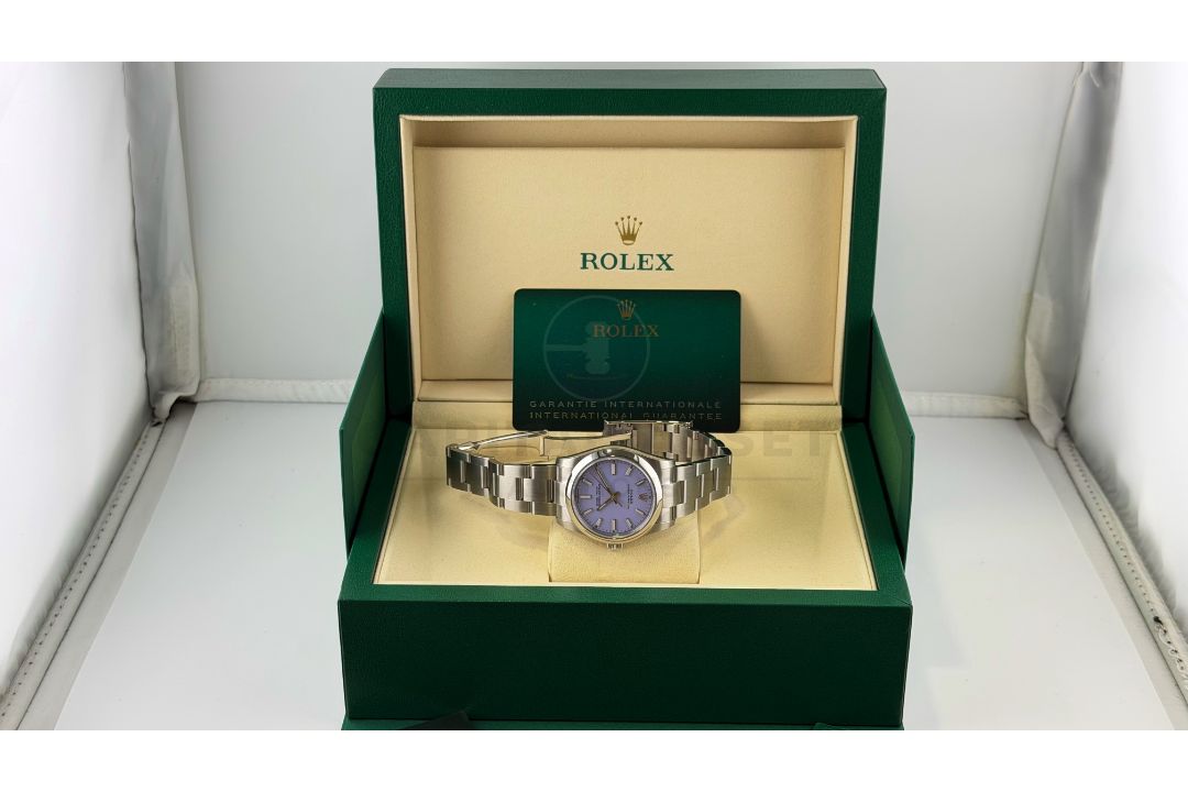 ROLEX OYSTER PERPETUAL *OCTOBER 2025 - ALL NEW / UNWORN* LAVENDER DIAL - OYSTER STEEL *WOW* - Image 28 of 33