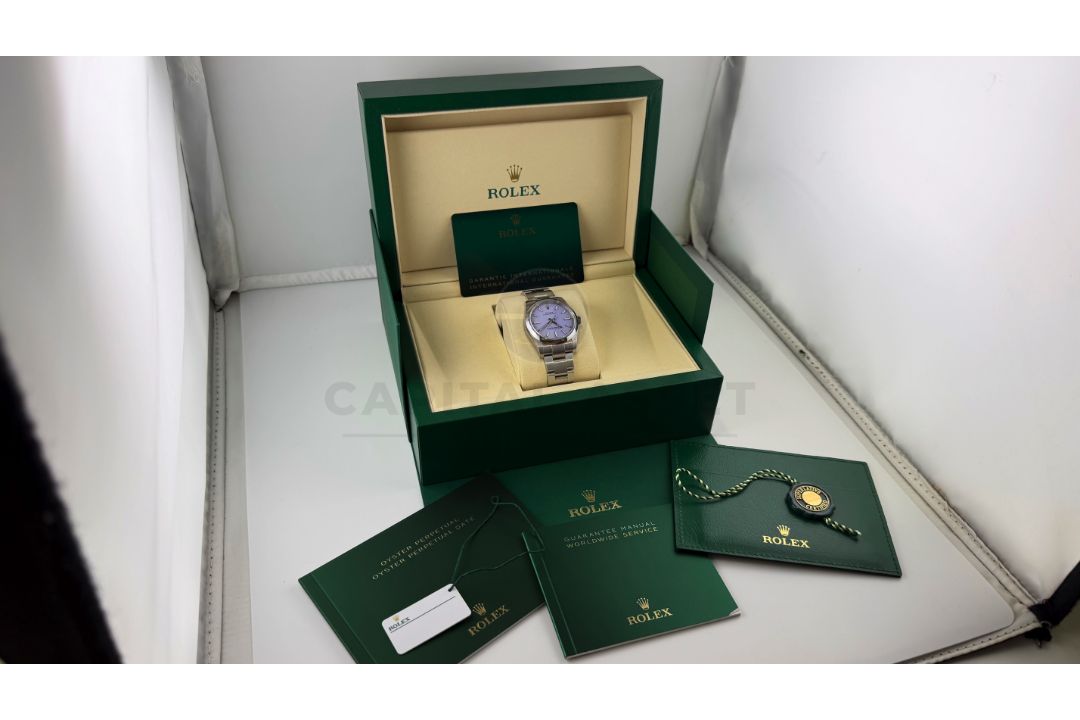 ROLEX OYSTER PERPETUAL *OCTOBER 2025 - ALL NEW / UNWORN* LAVENDER DIAL - OYSTER STEEL *WOW* - Image 16 of 33