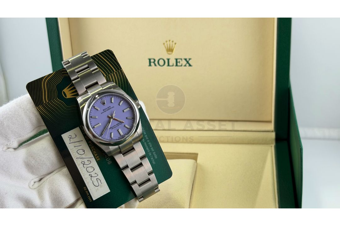 ROLEX OYSTER PERPETUAL *OCTOBER 2025 - ALL NEW / UNWORN* LAVENDER DIAL - OYSTER STEEL *WOW* - Image 11 of 33