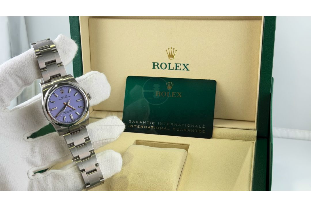 ROLEX OYSTER PERPETUAL *OCTOBER 2025 - ALL NEW / UNWORN* LAVENDER DIAL - OYSTER STEEL *WOW* - Image 12 of 33