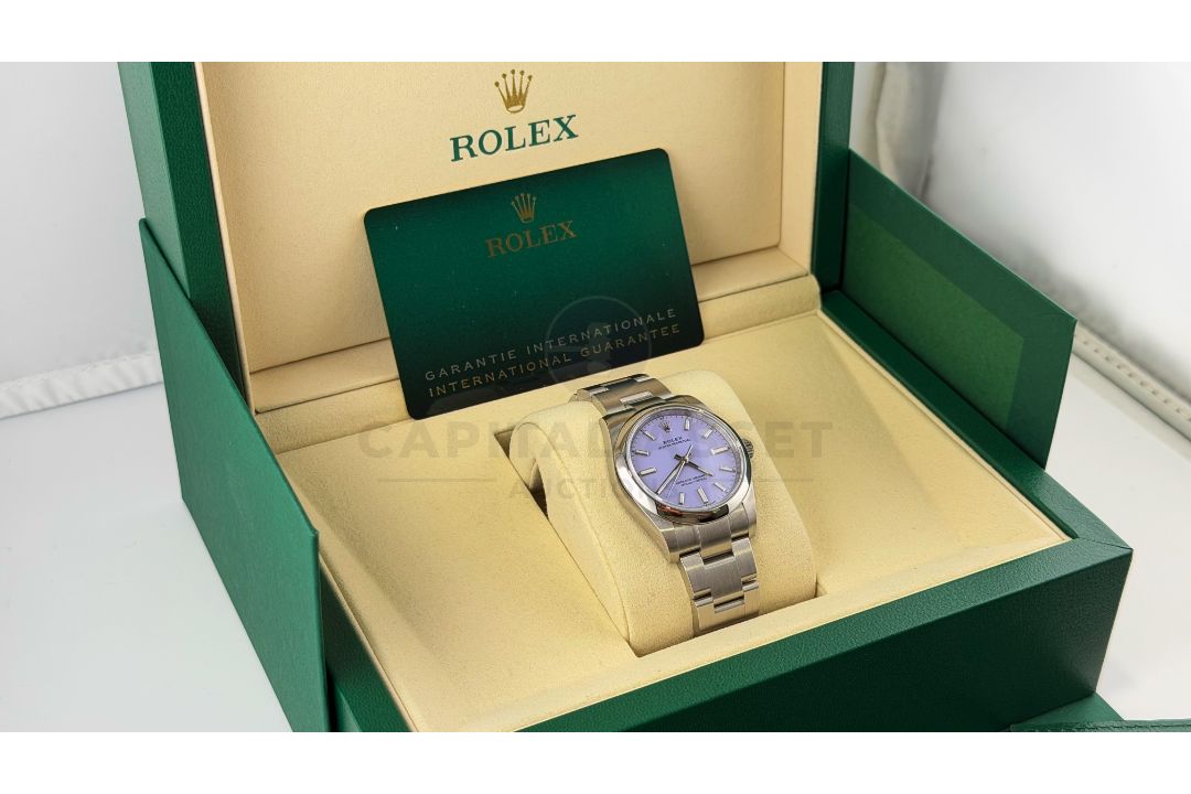 ROLEX OYSTER PERPETUAL *OCTOBER 2025 - ALL NEW / UNWORN* LAVENDER DIAL - OYSTER STEEL *WOW* - Image 17 of 33