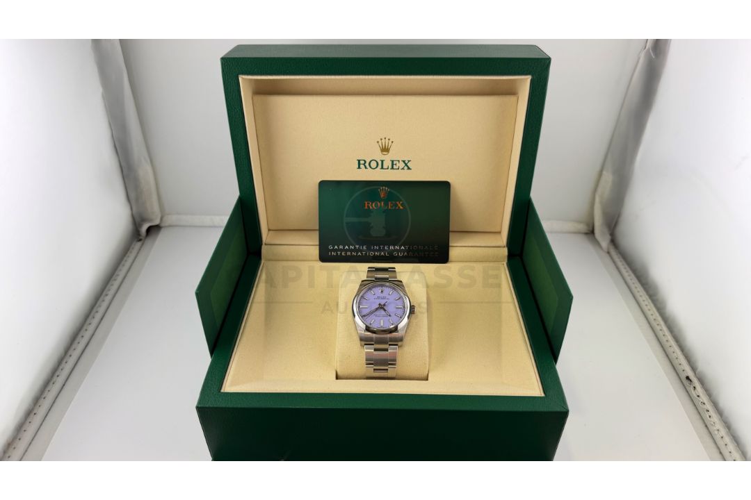 ROLEX OYSTER PERPETUAL *OCTOBER 2025 - ALL NEW / UNWORN* LAVENDER DIAL - OYSTER STEEL *WOW* - Image 15 of 33