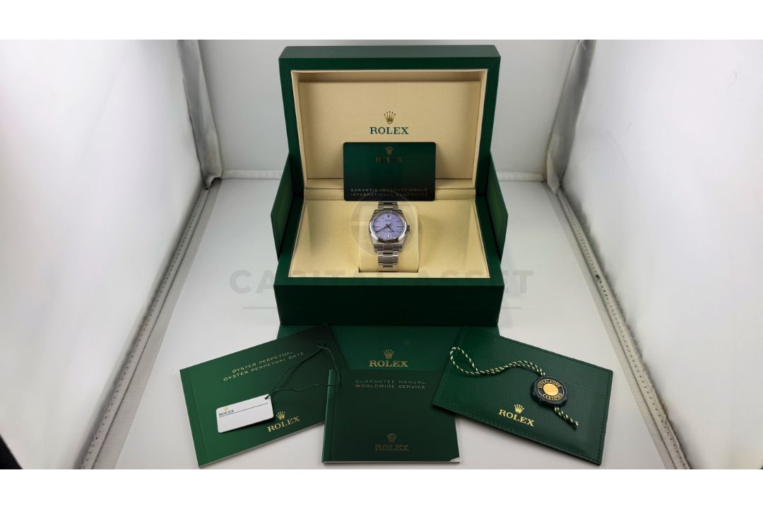 ROLEX OYSTER PERPETUAL *OCTOBER 2025 - ALL NEW / UNWORN* LAVENDER DIAL - OYSTER STEEL *WOW* - Image 14 of 33