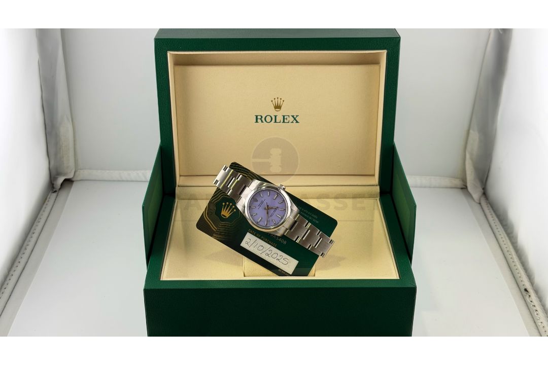 ROLEX OYSTER PERPETUAL *OCTOBER 2025 - ALL NEW / UNWORN* LAVENDER DIAL - OYSTER STEEL *WOW* - Image 10 of 33