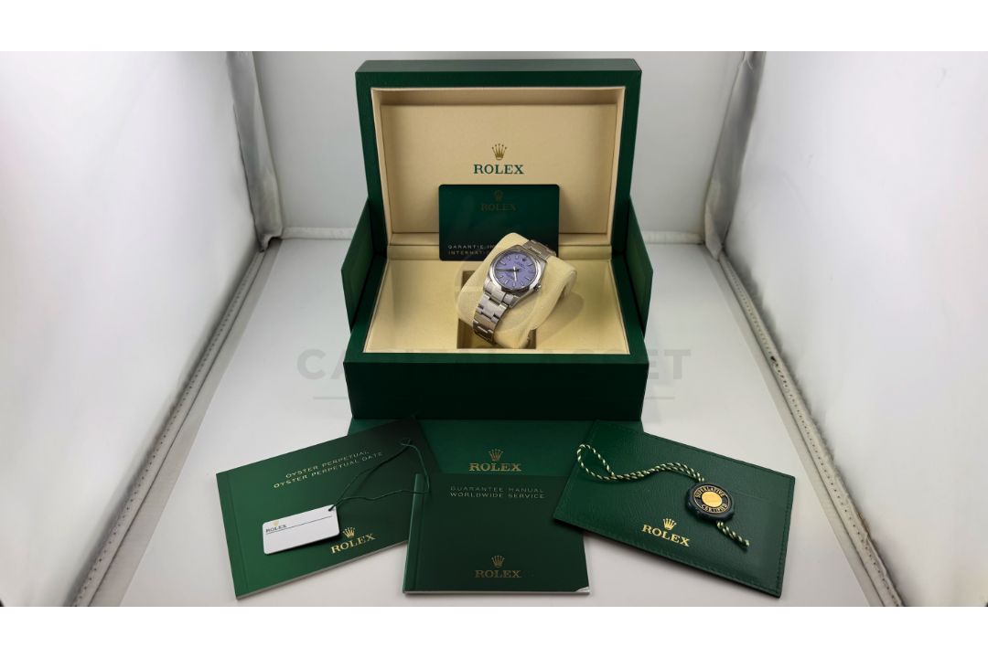 ROLEX OYSTER PERPETUAL *OCTOBER 2025 - ALL NEW / UNWORN* LAVENDER DIAL - OYSTER STEEL *WOW* - Image 24 of 33