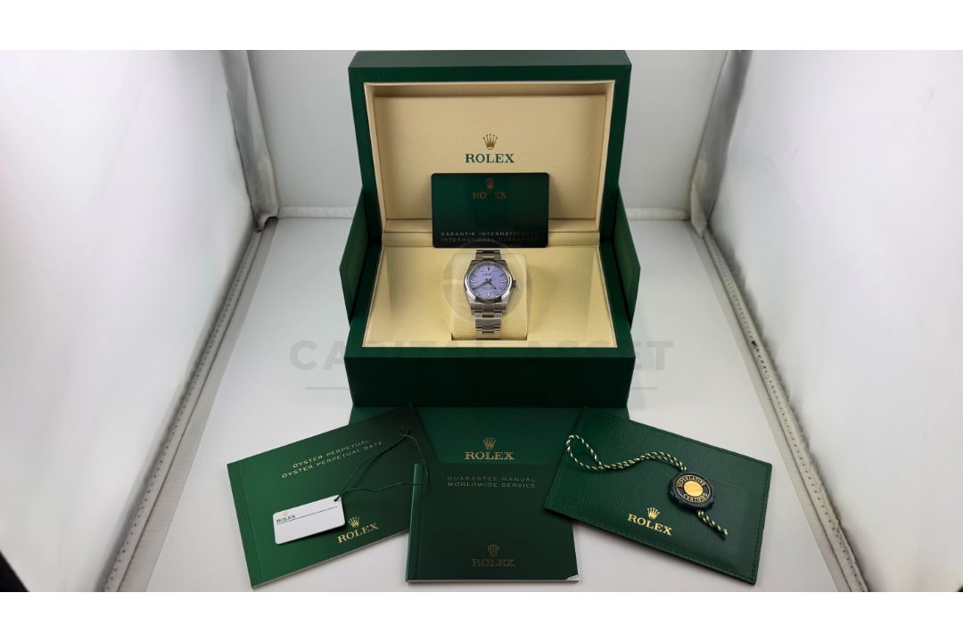 ROLEX OYSTER PERPETUAL *OCTOBER 2025 - ALL NEW / UNWORN* LAVENDER DIAL - OYSTER STEEL *WOW* - Image 13 of 33