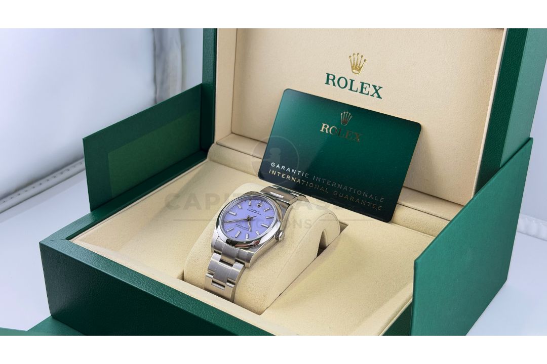 ROLEX OYSTER PERPETUAL *OCTOBER 2025 - ALL NEW / UNWORN* LAVENDER DIAL - OYSTER STEEL *WOW* - Image 19 of 33