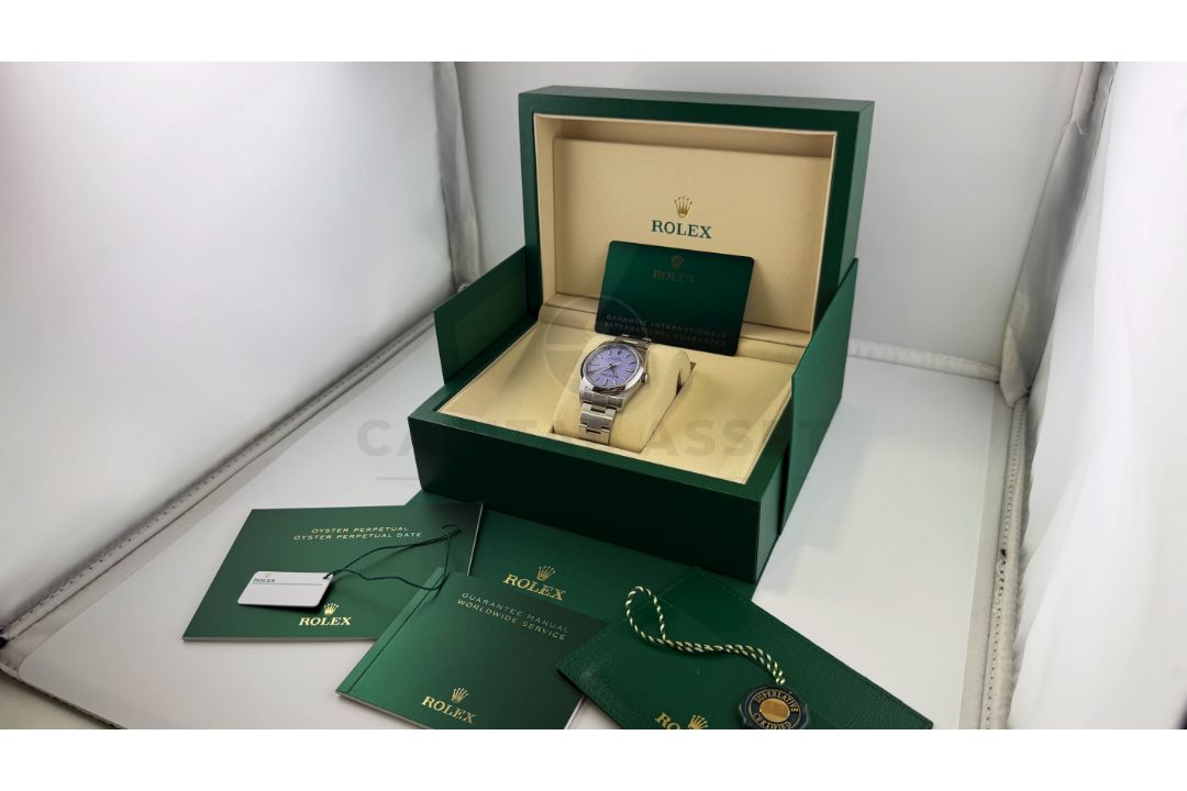 ROLEX OYSTER PERPETUAL *OCTOBER 2025 - ALL NEW / UNWORN* LAVENDER DIAL - OYSTER STEEL *WOW* - Image 18 of 33