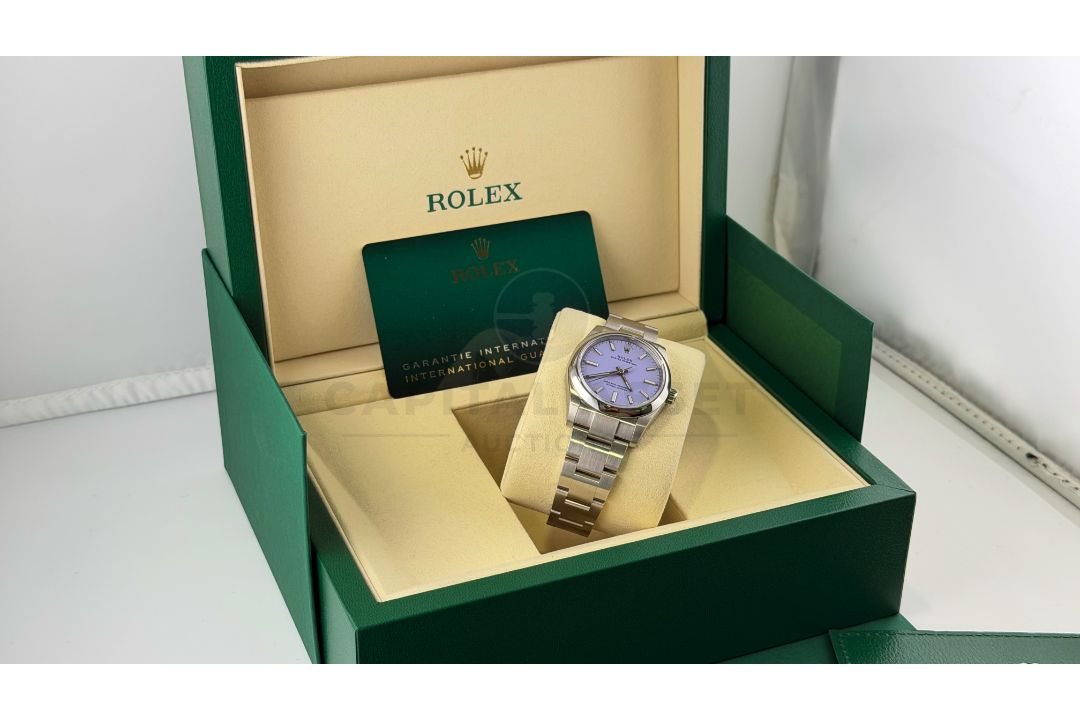 ROLEX OYSTER PERPETUAL *OCTOBER 2025 - ALL NEW / UNWORN* LAVENDER DIAL - OYSTER STEEL *WOW* - Image 25 of 33