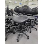 x4 High Ergonomic Polyurethane Workshop / Laboratory Chairs (Adjustable, Castors)