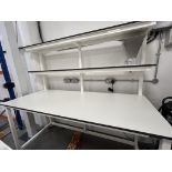 Heavy Duty Laboratory Bench with Upper Shelving – Lab-Tables – Industrial Workstation