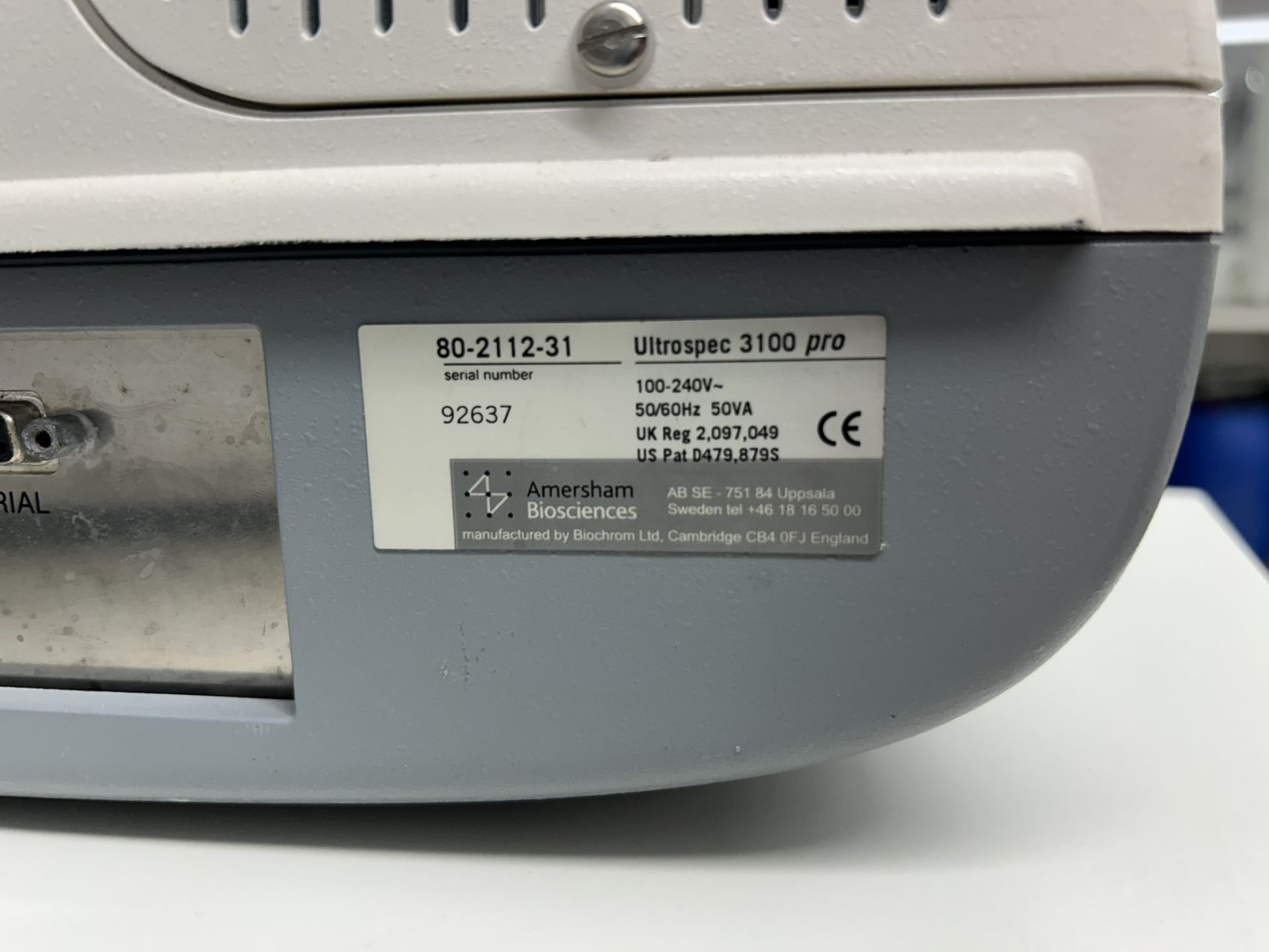 Amersham Biosciences Ultrospec 3100 Pro UV/Visible Spectrophotometer - Image 3 of 4
