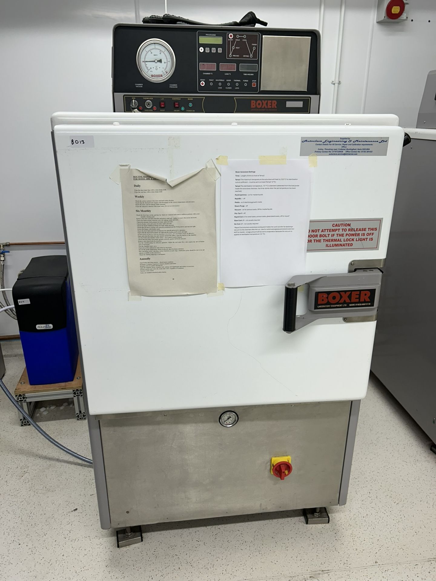 Boxer Laboratory Autoclave / Steam Steriliser Unit