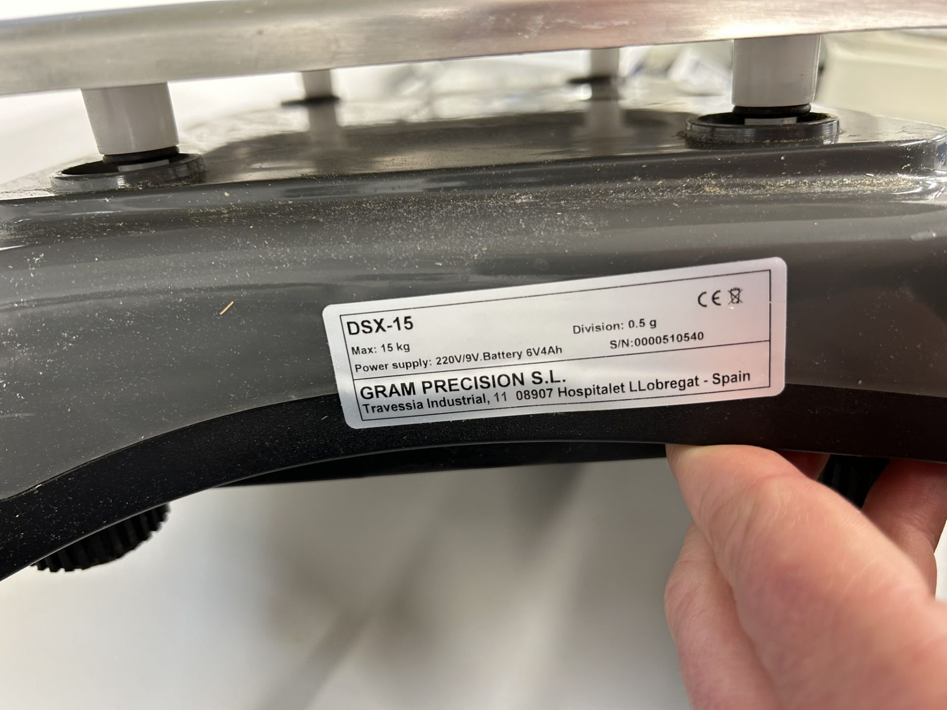 Gram DSX-15 Bench Scale – 15kg Capacity, 0.5g Division (Accurex) - Image 2 of 2
