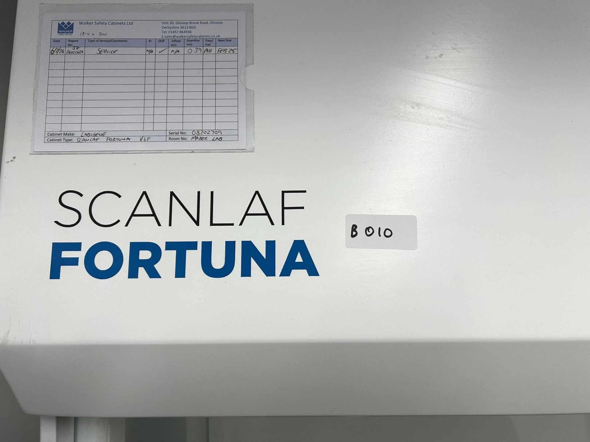 Labogene ScanLaf Fortuna 1800 Class II Microbiological Safety Cabinet (ISO Class 5) with Stand - Image 2 of 8