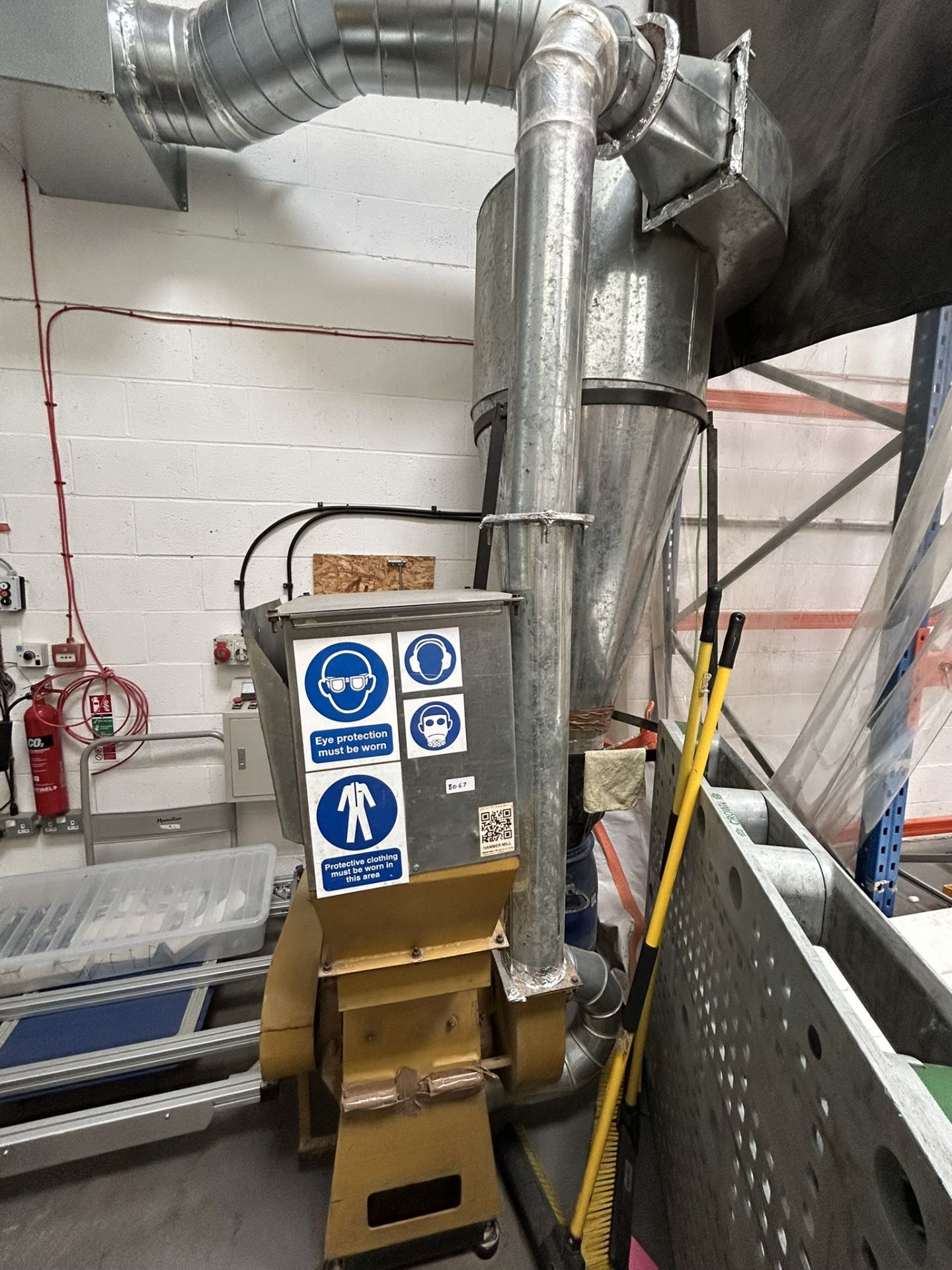 McNally Biotech Hammer Mill System with Cyclone & Extraction – 11kW