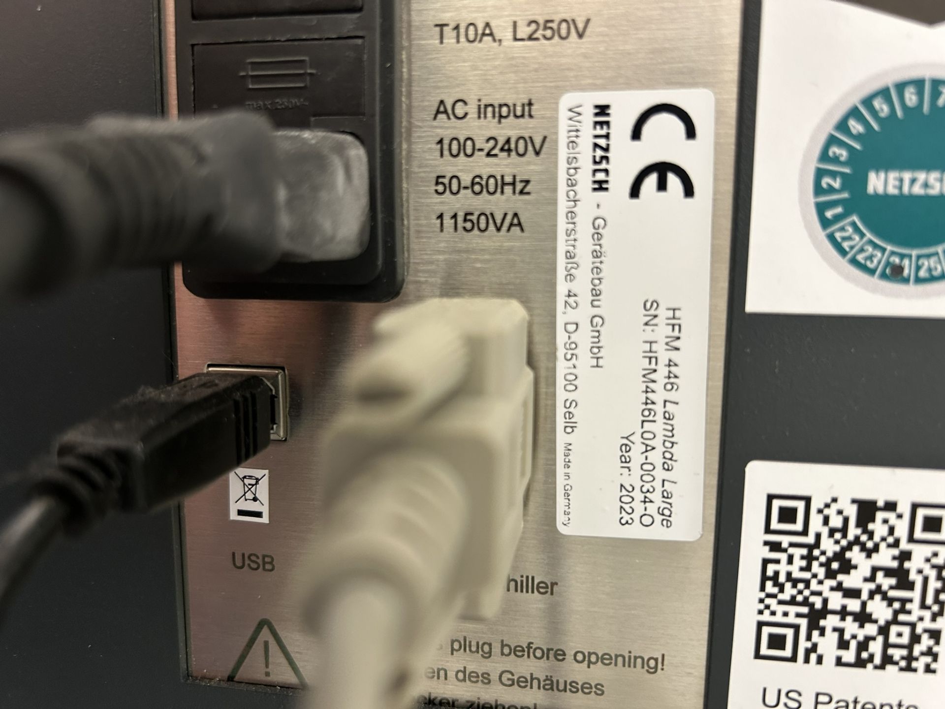 Netzsch HFM 446 Lambda Large Heat Flow Meter with Julabo Recirculating Chiller (2023) - Image 10 of 12