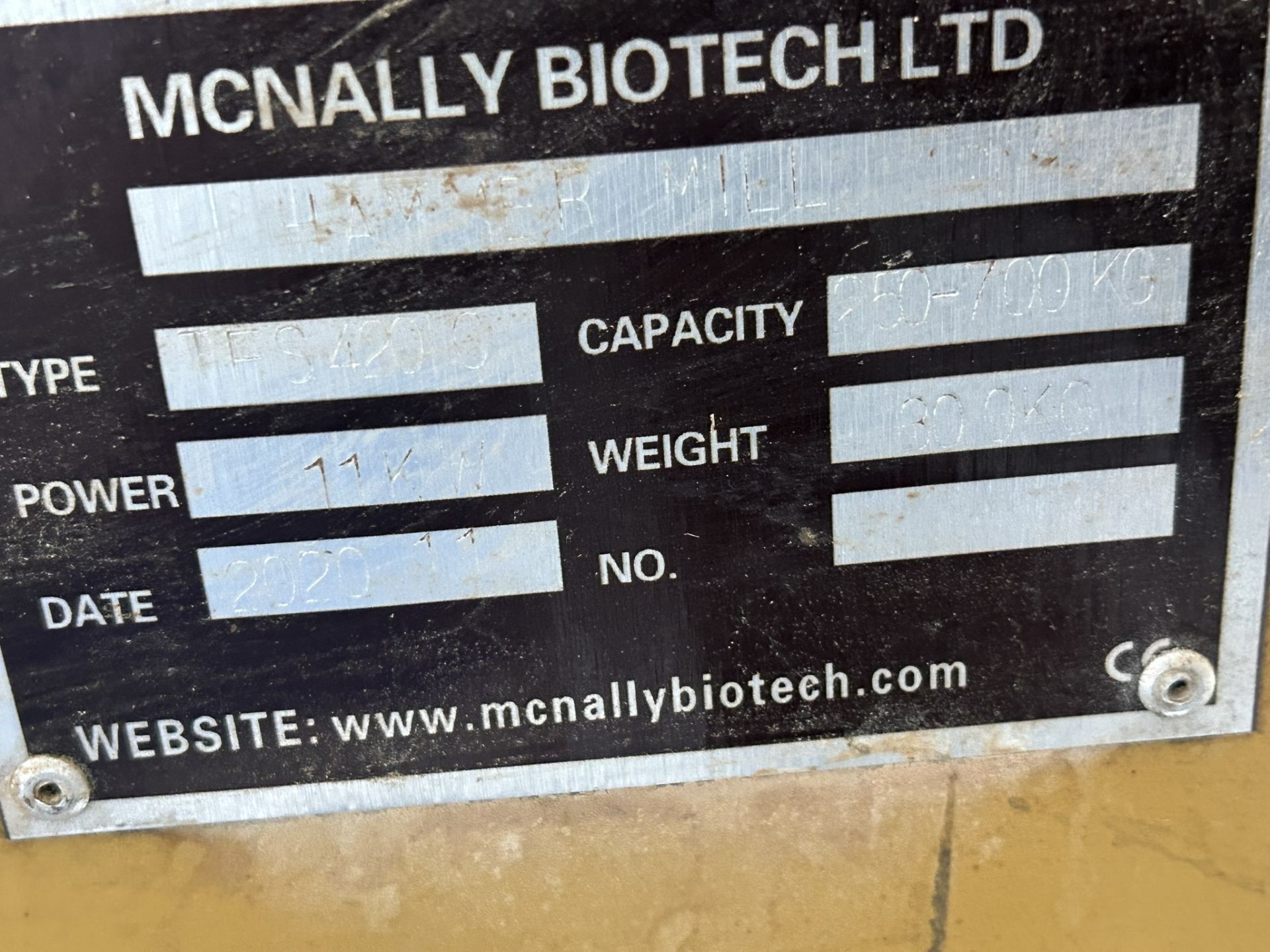 McNally Biotech Hammer Mill System with Cyclone & Extraction – 11kW - Image 4 of 10