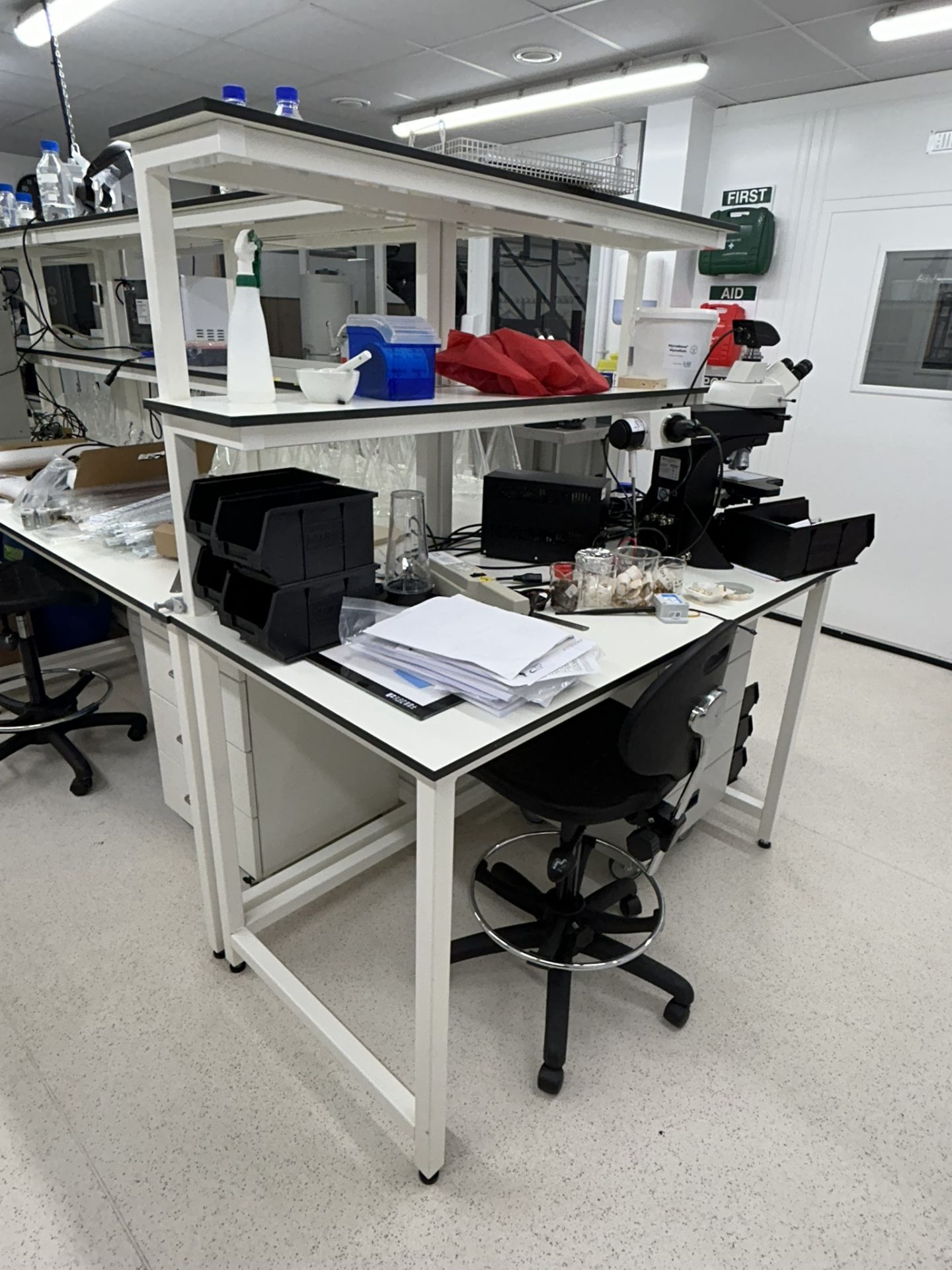 Laboratory Bench with Upper Shelf – Lab-Tables – Heavy Duty Workstation - Image 2 of 3