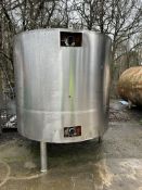 2000 Litre Stainless Steel Glycol Tank – Vertical Industrial Storage Vessel – Brewery / Dairy / Proc