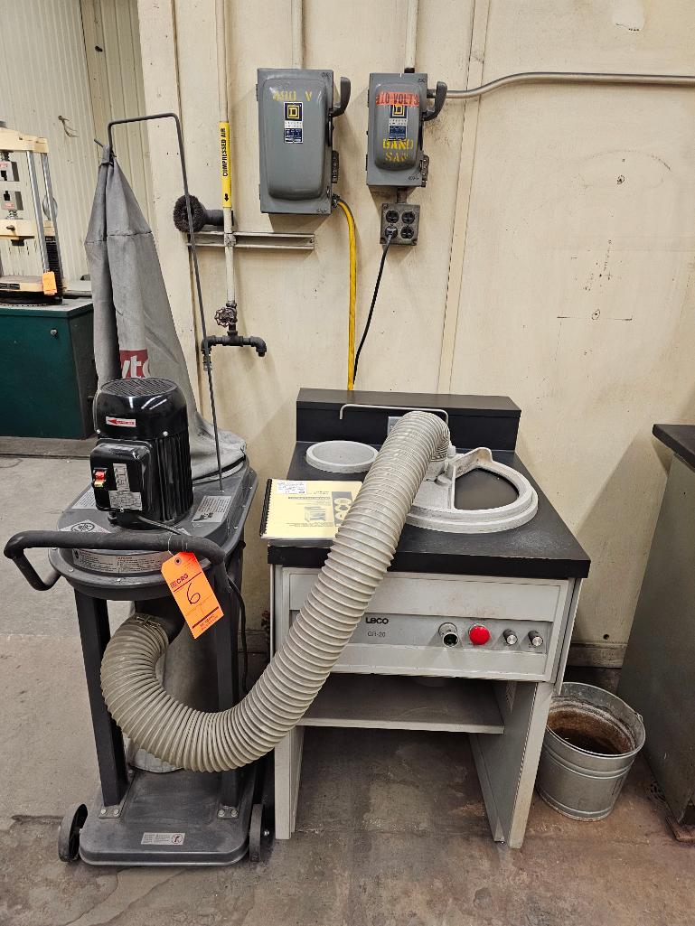 Leco Lab Polisher with Dayton Dust Collector