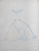 Jean Cocteau (1889-1963), Sphinx, 1957, colour pencil drawing 27 x 21 cm. (10.63 x 8.26 in.), Frame:
