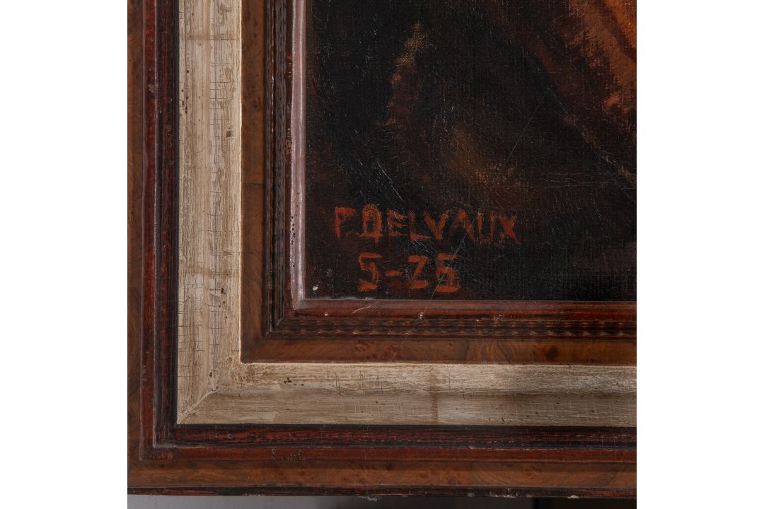 Paul Delvaux (1897-1994), family portrait, 1925, oil on canvasSigned ...