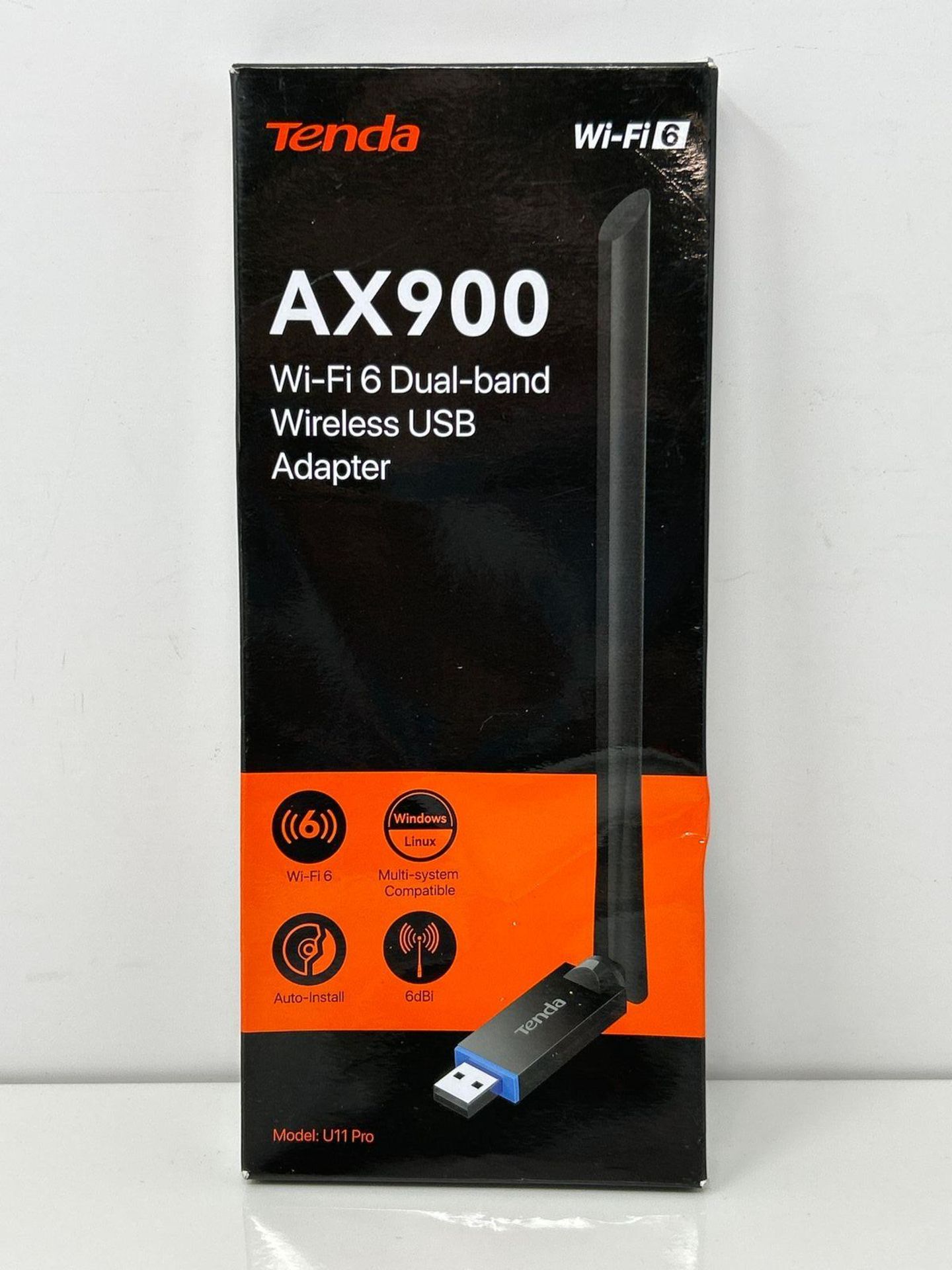 Tenda U11 Pro AX900 WiFi Adapter 6 USB 2.0, Dual Band WiFi Stick for Desktop PC, External Antenna 6 - Image 2 of 4