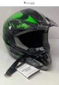 UIGJIOG Motocross Helmet,Youth ATV Dirt Bike Motorcycle Helmet, Full-Face Off Road Motorcycle Crash